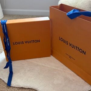 Louis Vuitton Orange Set with Blue Accents